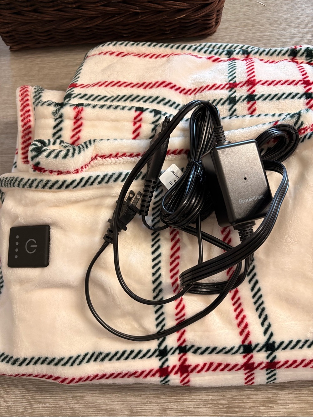 Brookstone Black Power Adapter and Controller Cable for Heated Blanket